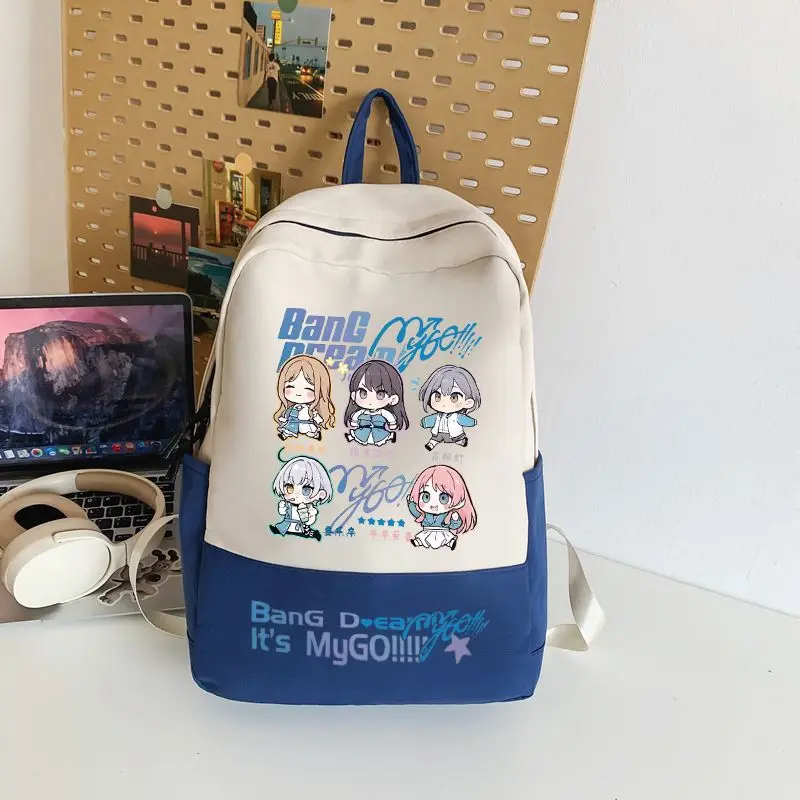 

BanG Dream Its MyGO Backpack Cartoon Fashion Print Student School Bag Harajuku Trend Cute Anime Boys Girls Spine Relief Backpack