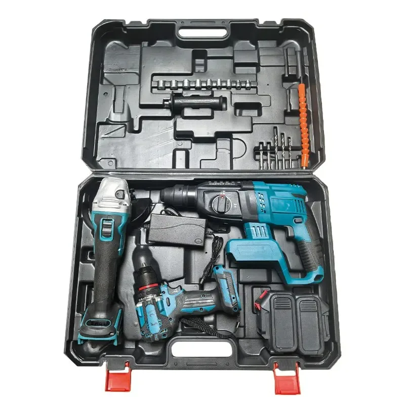 

Factory Power Drills Kit Portable Electric Cordless Brushless 21V Cordless Drill Lithium Battery Battery Tool Set