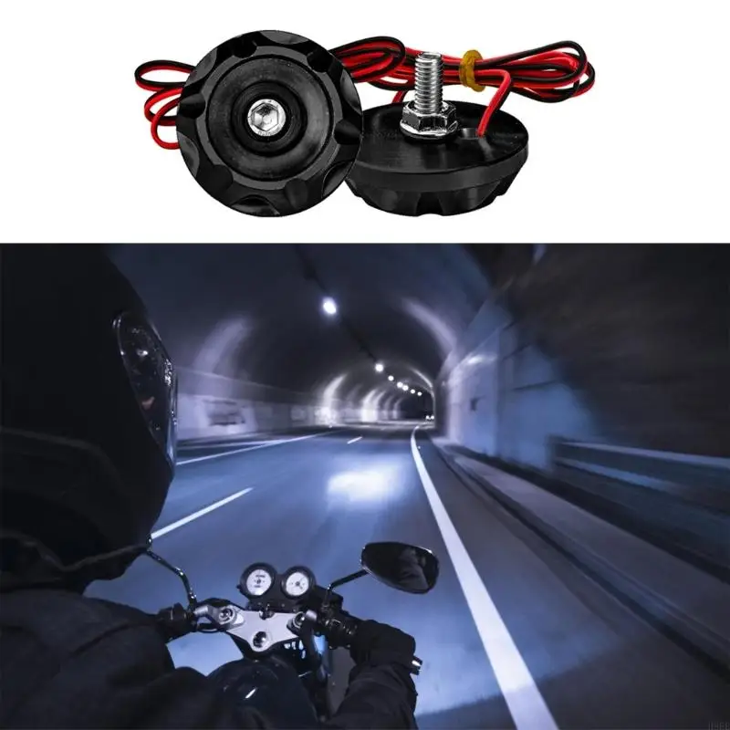 Bright Motorcycle Auxiliary Lights Waterproof 3 Lighting Modes Tool Mounting Suitable for Most Bikes H9EE