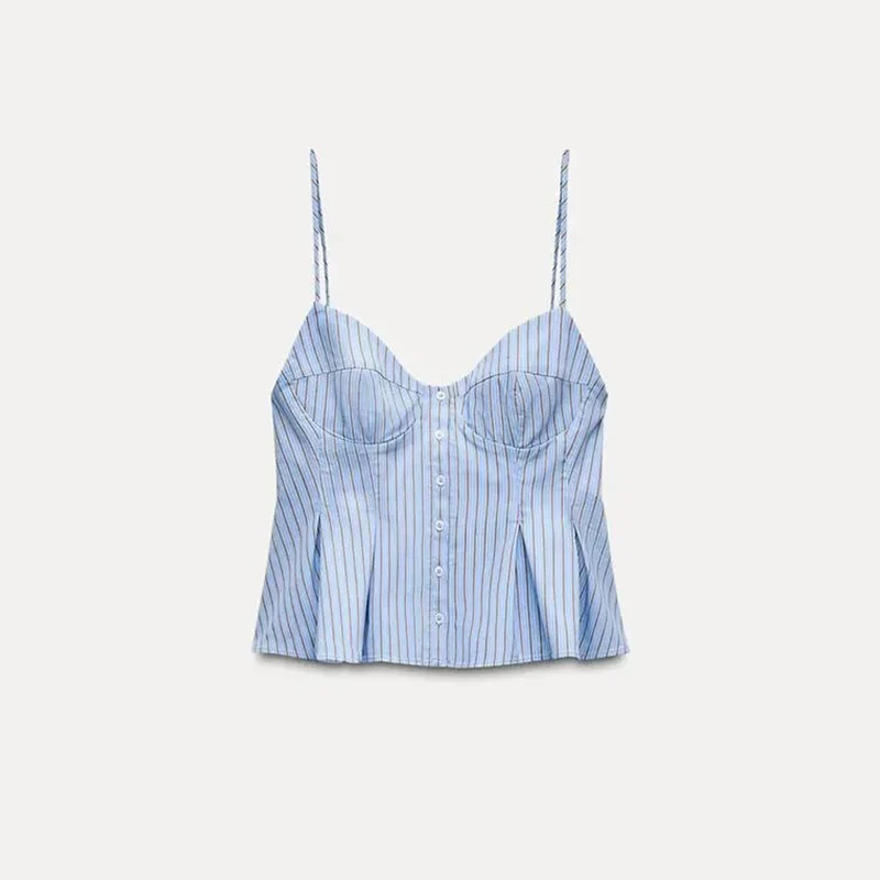 

Весна 202, женский модный топ из шелкового крепа с небольшими складками, топ или женский жилет из полиэфирного волокна, бренд Z