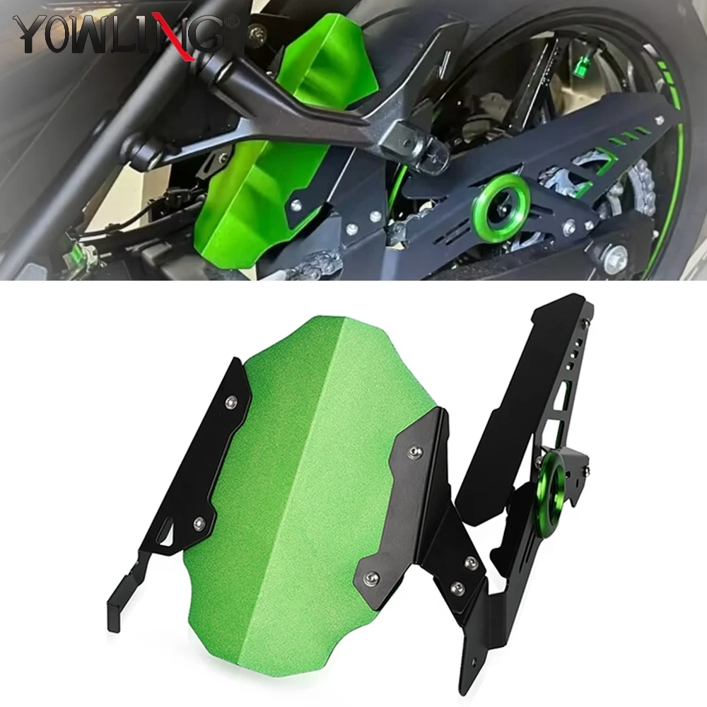 

For Kawasaki Z500 Ninja 500 Ninja500 Z 500 SE 2024 2025 Rear Fender Extender Mudguard Splash Guard Sprocket Chain Guard Cover