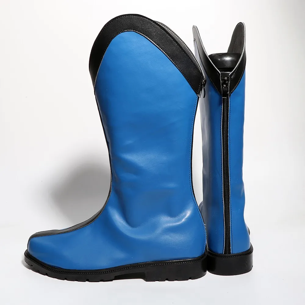 X MAN ウルヴァリンコスプレ衣装靴カーニバルハロウィンブーツブルー手作りフェイクレザーブーツ