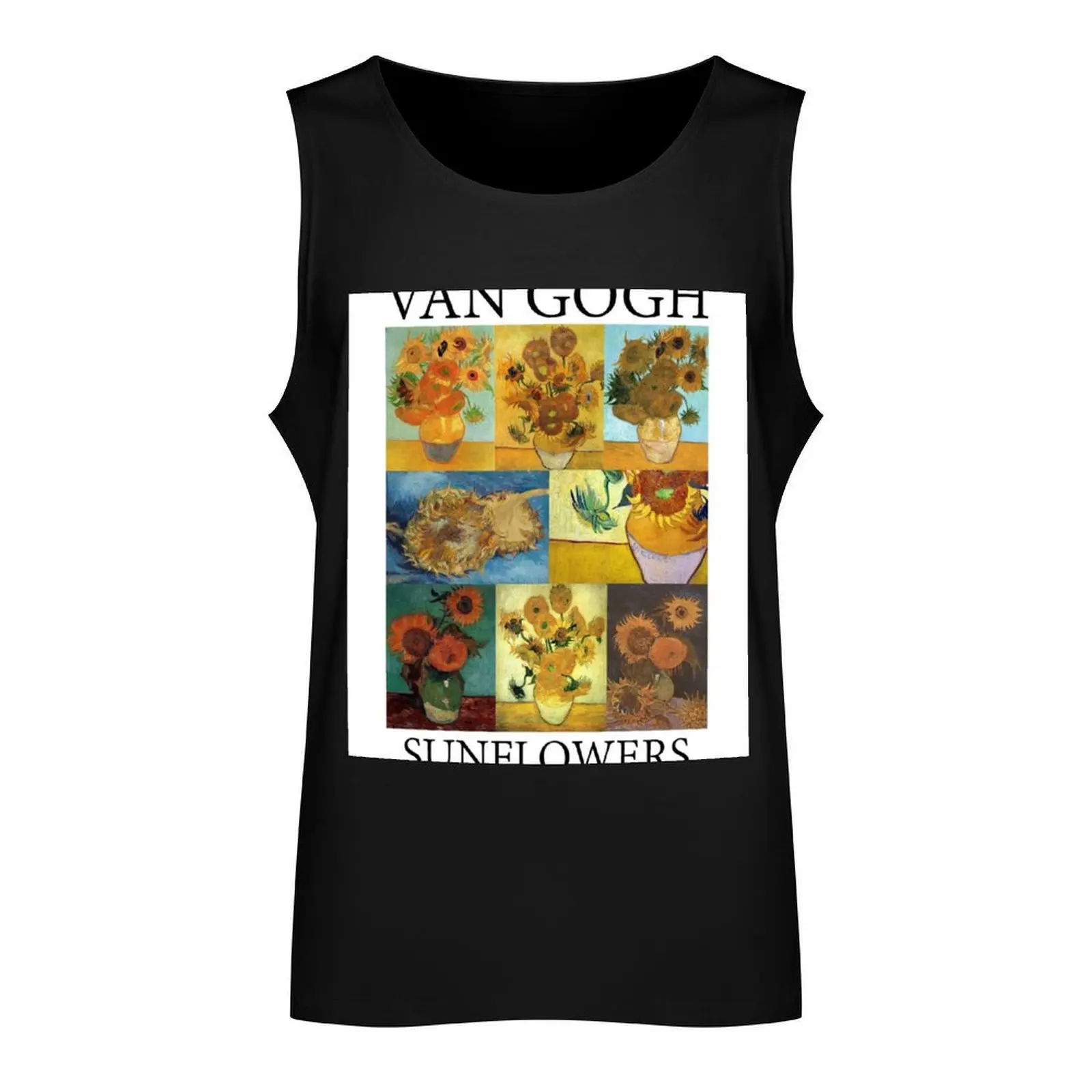 Gogh Sunflowers Tank Top Men's clothes luxury style Body man T-shirt Men's gym