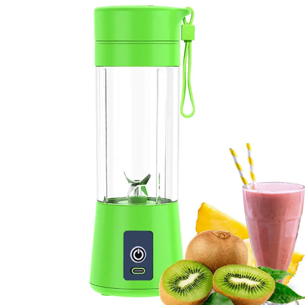 380ml Electric Juicer Portable Smoothie Blender USB Rechargeable Food Processor Fruit Mixer Machine Kitchen Mini Juicer Blender