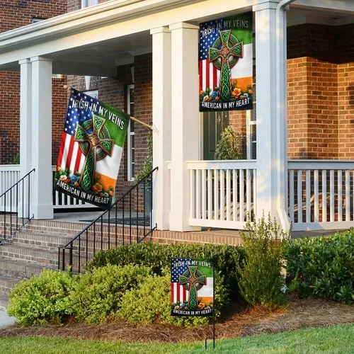 Irish Celtic Knot Cross Flag Irish In My Veins American Flag Graden Flag XXH LLP LLX uui