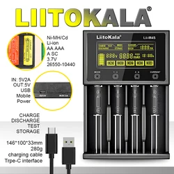 Liitokala Lii-402 18650 3.7V 3.2V 3.85V 26650 20700 14500 21700 25500 16340 1.2V NiMH Lithium Rechargeable Battery Charger