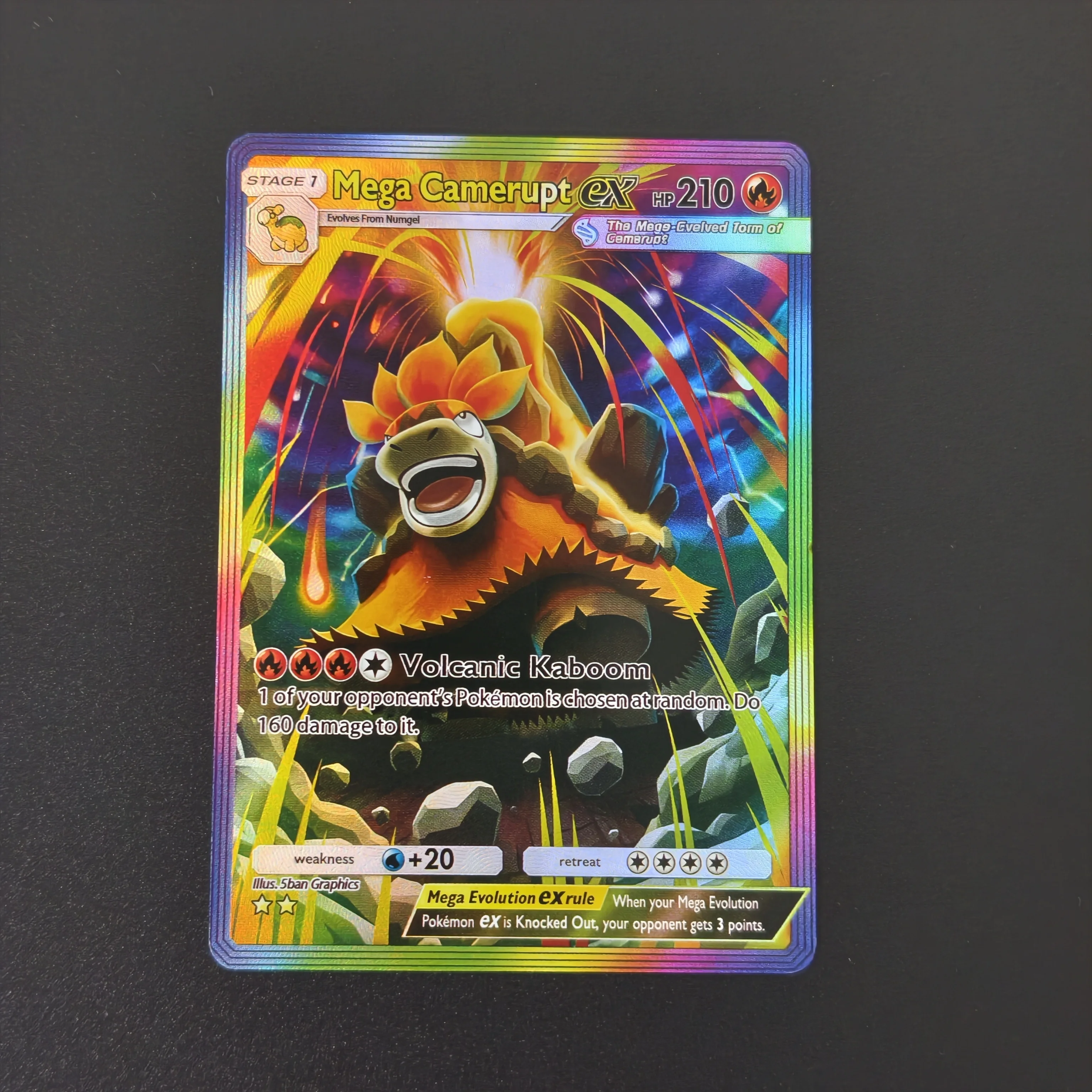 Hot TCG DIY Pocket Card Mega Camerupt EX Audino Sceptile Lucario Audino Colorful Painting Shiny Trading Cards Collectible Gift