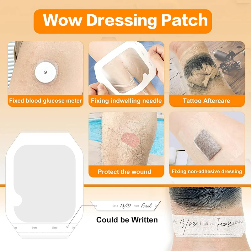 PU Transparency Film Visible Waterproof Dressing Tape Invisible Sticker Indwelling Needle Duct Fixed Patch Self Adhesive