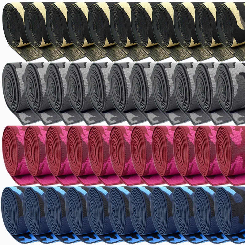 

5/10/20M 38mm Camouflage Elastic Band Clothes Belt Sling Bar Strap Rubber Bands Waist Stretch Ribbon Lace DIY Sewing Accessories