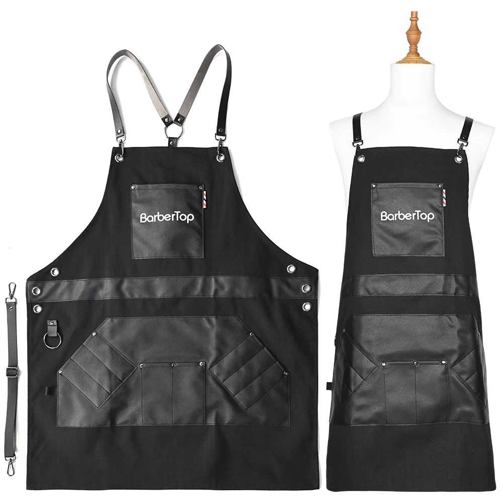 

Barbertop Hairdressing Shawl Artist Apron Salon Hairdresser Cape with Pockets Waterproof Restaurant Work Cloth