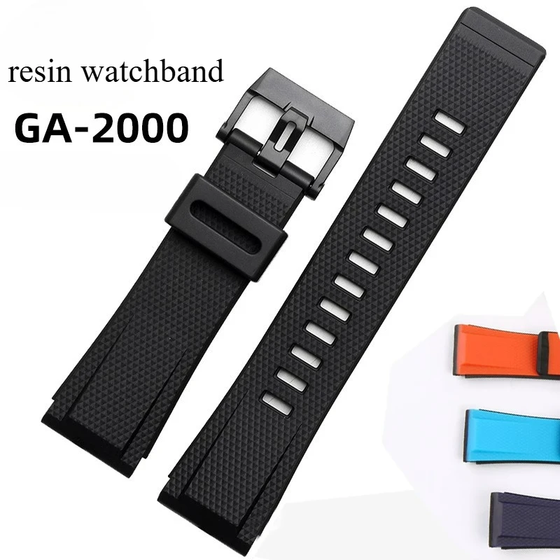Для Casio G-SHOCK GA2000 PRG600 24 мм плоский интерфейс специальная пряжка военно-зеленый черный желтый полимерный ремешок для часов ударопрочность