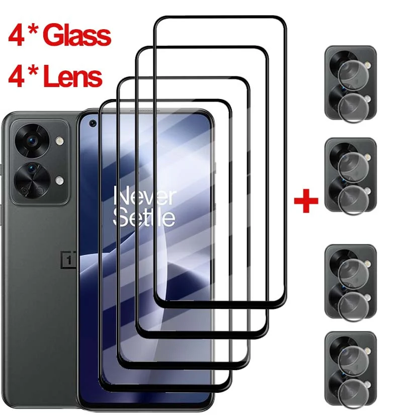 1~4PCS Glass For OnePlus Nord 2T Tempered Glass OnePlus Nord CE 2 Lite 5G Film Smartphone 9HD Hard Screen Protector OnePlusNord 2T CPH2399 Safety Protective Glasses One Plus Nord 2T