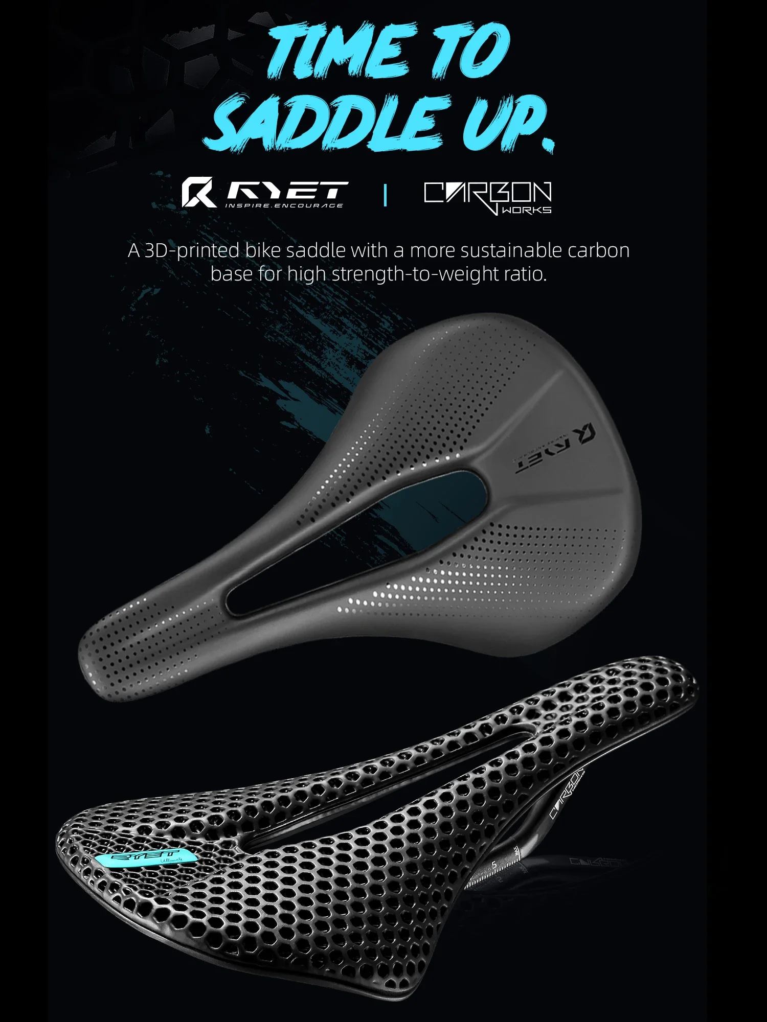 AliExpress RYET 3D Printed Carbon Fiber Bike Saddle - Super Light Road MTB Racing Seat - Comfortable Ergonomic Cycling Saddle for Men Women