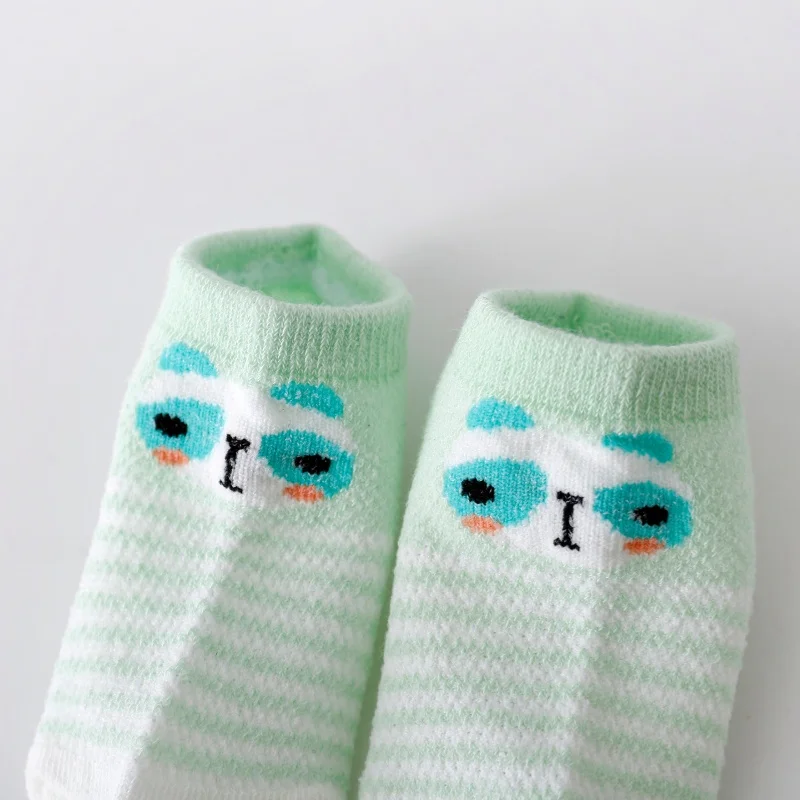 5 paia/lotto calzini per neonati per ragazze ragazzi estate maglia sottile calzini per bambini cotone stampa casual neonato bambino calzino 0-24 mesi