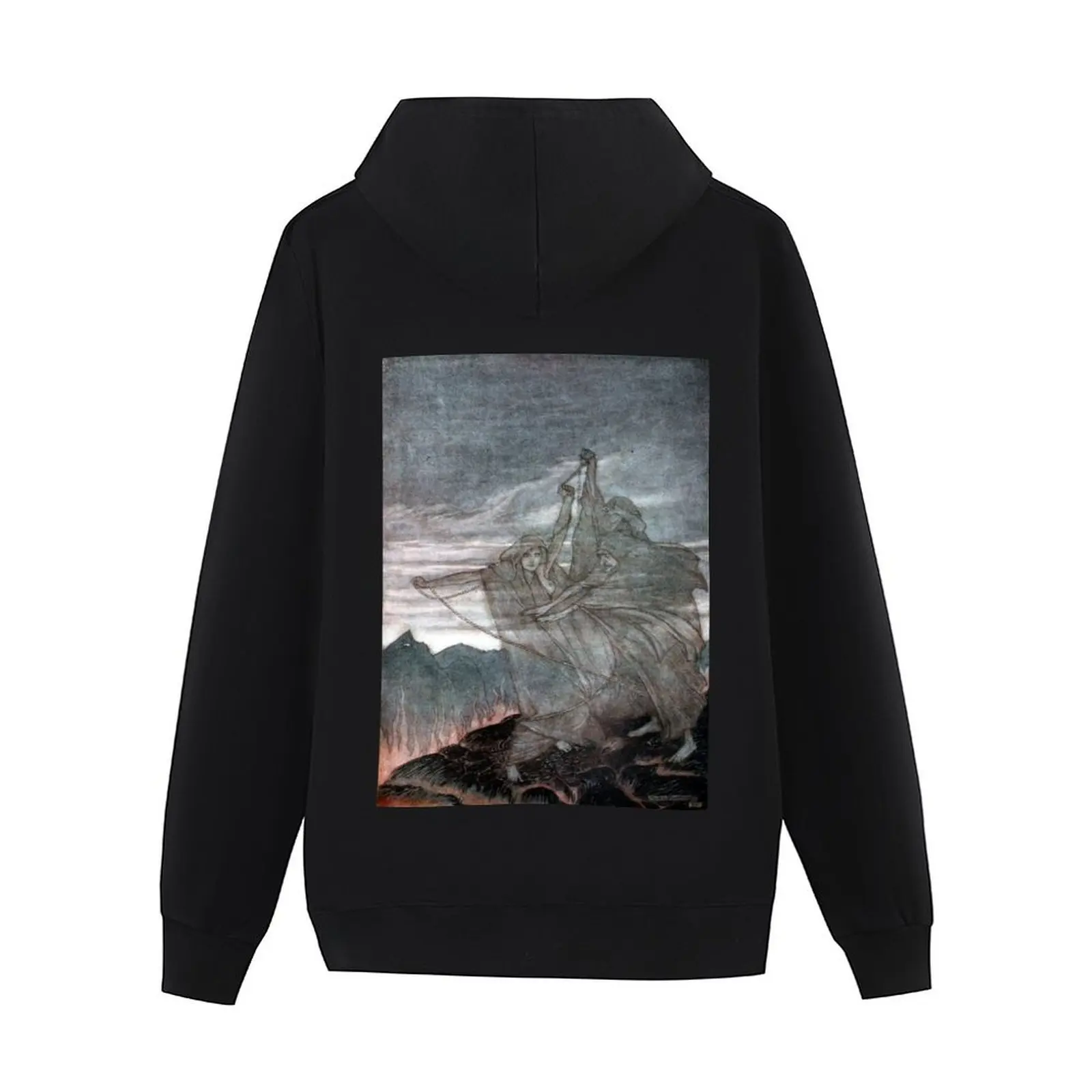 The Norns Vanish - Siegfried and the Twilight of the Gods - Arthur Rackham Hoodie ملابس رياضية للرجال