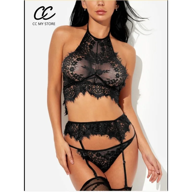 Hot Women Sexy Lingerie Lace Bra Set Underwear Sexy Panty Bandage Set Erotic Lingerie Dress Bra Briefs Set Bodysuit Dresses