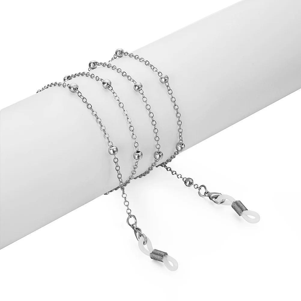

2Pcs Alloy Eyeglasses Chain Anti-Slip Durable Glasses Strap Eyewear Holder Retainer Sunglasses Lanyard Eyeglasses Chain