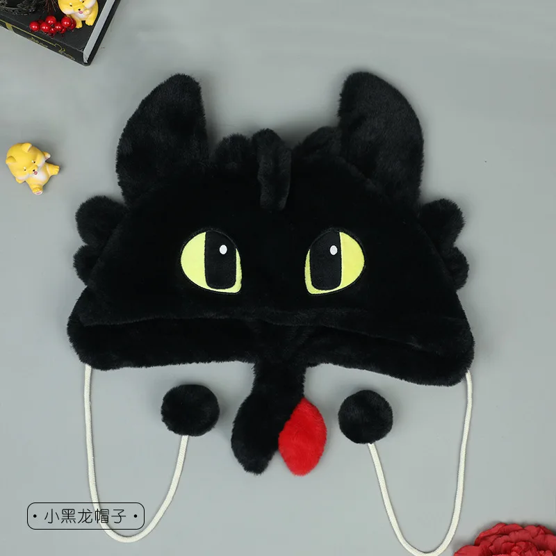 Halloween Cosplay Party Anime Cute Dragon Hat Night Fury Cotton Keep Warm Earflap Cap Adult Headgear Accessories Prop