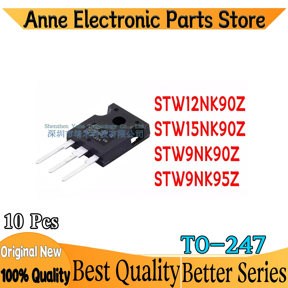 (10piece)100% New STW12NK90Z STW15NK90Z STW9NK90Z STW9NK95Z W12NK90Z W15NK90Z W9NK90Z W9NK95Z TO-247 IC Chipset In Stock