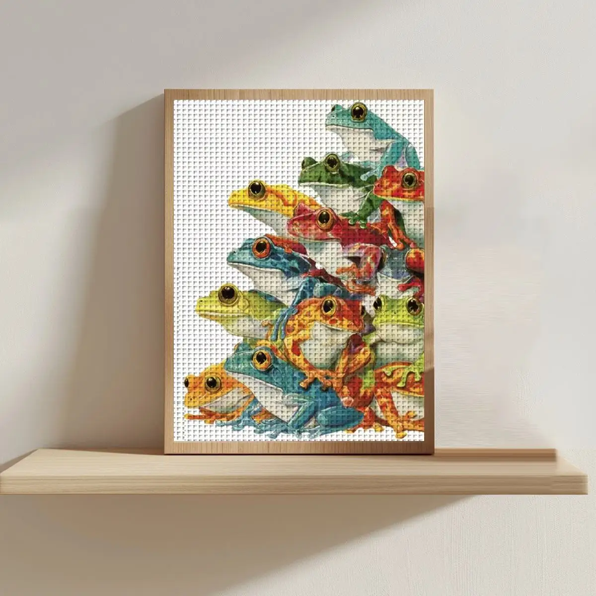 1pc 30X40CM/11.8*15.74inch Frog Stamped Cross Stitch Kit DIY Kit 11/14/16CT DIY Embroidered Set DIY Cross-Stitch Set Accessories - view 2