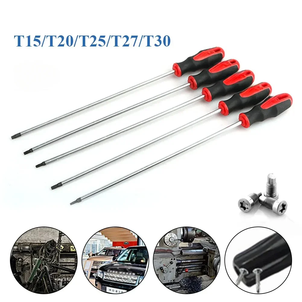 1 Pcs 400mm Extra Long Torx Screwdriver With Hole S/2 Steel T15 T20 T25 T27 T30 Magnetic Screw Drive Home Repair Hand Tool