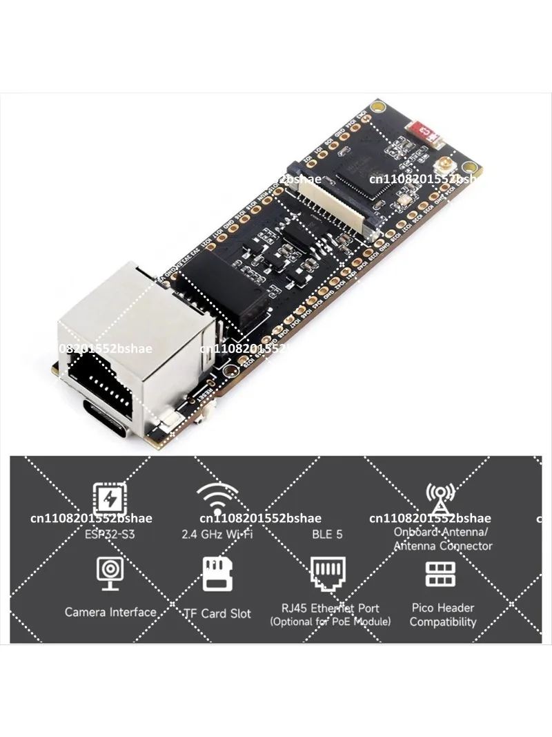 ESP32-S3-POE-ETH ESP32-S3 Ethernet Development Board Dual-Core Wi-Fi Bluetooth USB Type-C view 5
