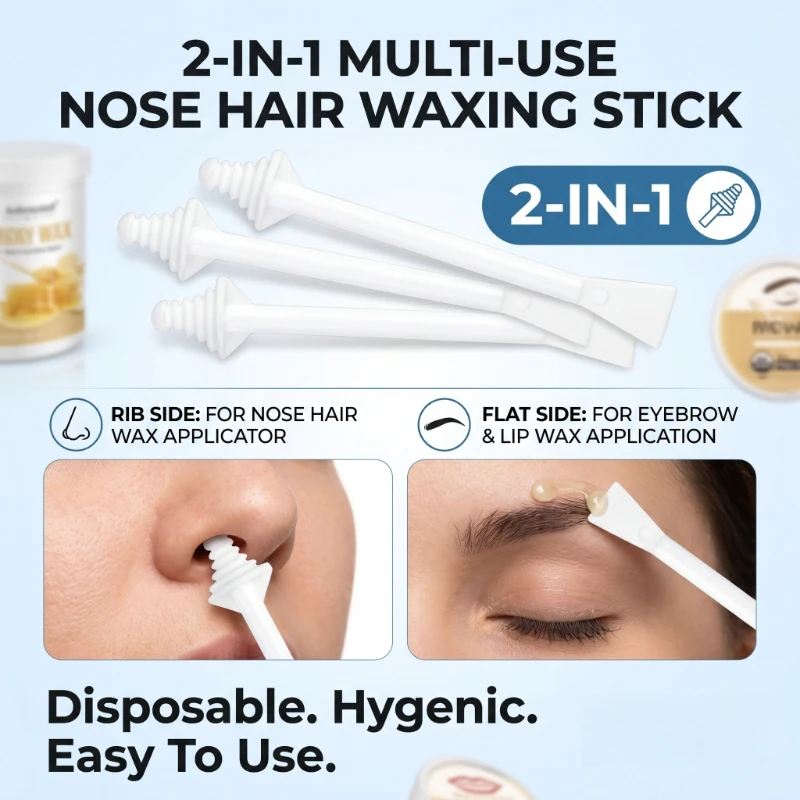 Spiral Style Apply Wax Stick Personal Care Nasal Cleaning Nose Hair Removal PP Sticks Multi-purpose Beauty Accessories Tools