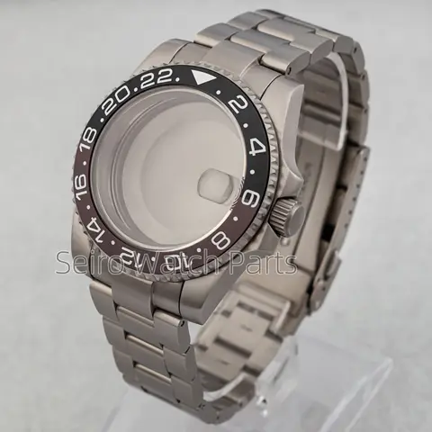 40 mm titan NH35-boettarmband safirglas 100 m vattentätt dykarfodral för SUB GMT Yacht NH34 NH35 NH36 ETA2824-urverk 10 best sales titan nh35 - №2