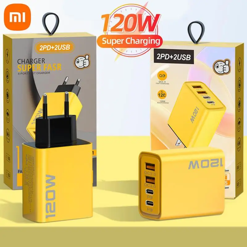 120W Xiaomi Charger Original Turbo Hyper Charge Fast Gan Charging Cable EU US Power Adapter Mi 13T 13 12 Redmi Note 13 12 Pro+