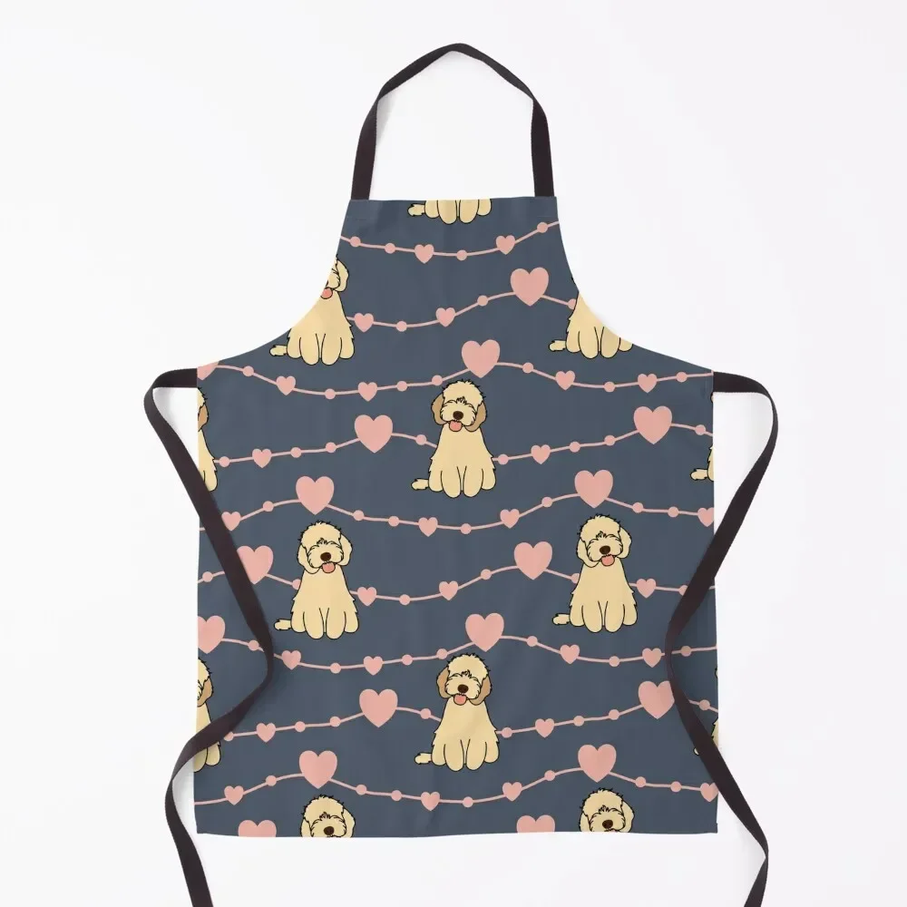 Love Apricot Cockapoo Cavapoo Cavoodle Dog Apron Korean Trim Cloth Apron