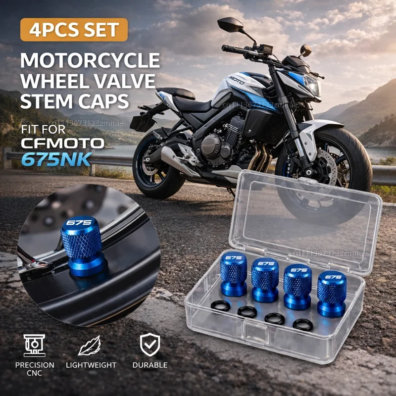 For CFMOTO 675NK 675sr 675sr-r 675 SR SR-R NK Motorcycle Accessories CNC Aluminum Tire Valve Stem Cap Air Port Cover Dustproof