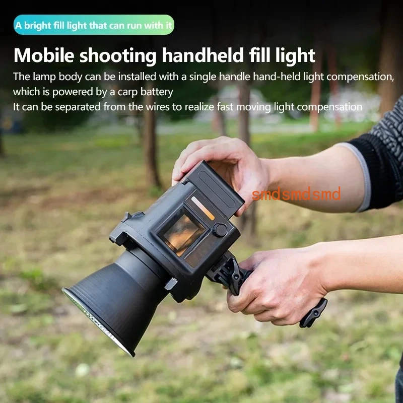 60W LED Video Light Continuous Lighting APP Control with 2.4G Wireless Remote for Portrait Wedding Outdoor Shooting