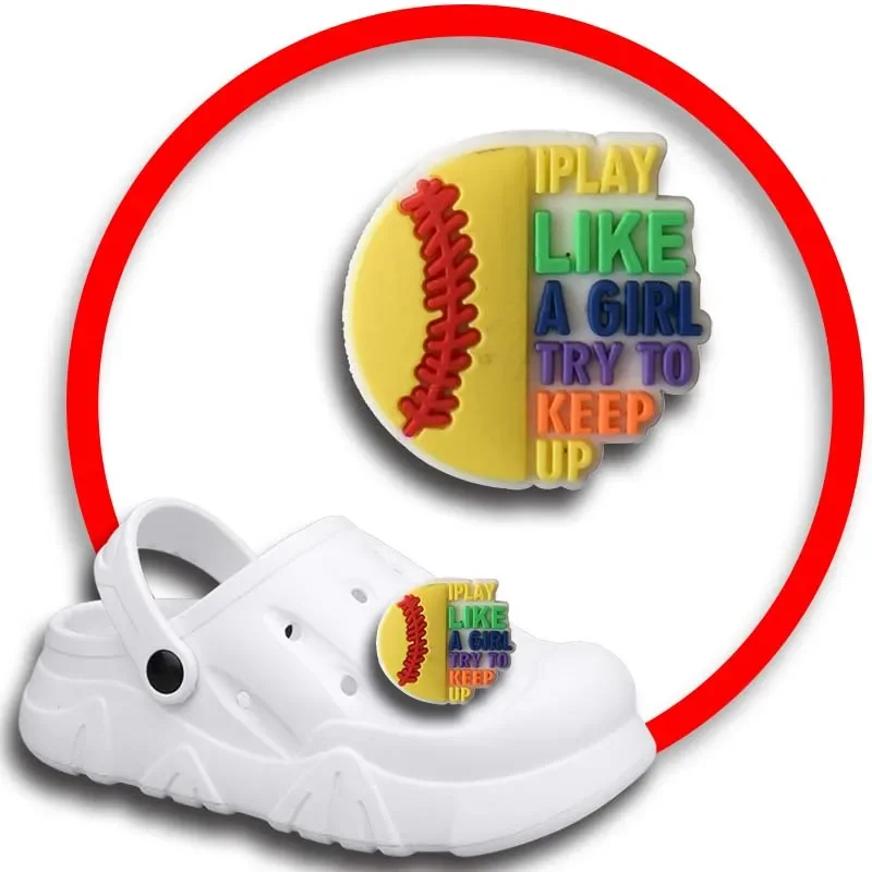 

Baseball Shoe Charms for Crocs Sandals Women Clogs Pins Shoe Decorations Accessory Men Badges Boys Girls Kids Shoes Accessories