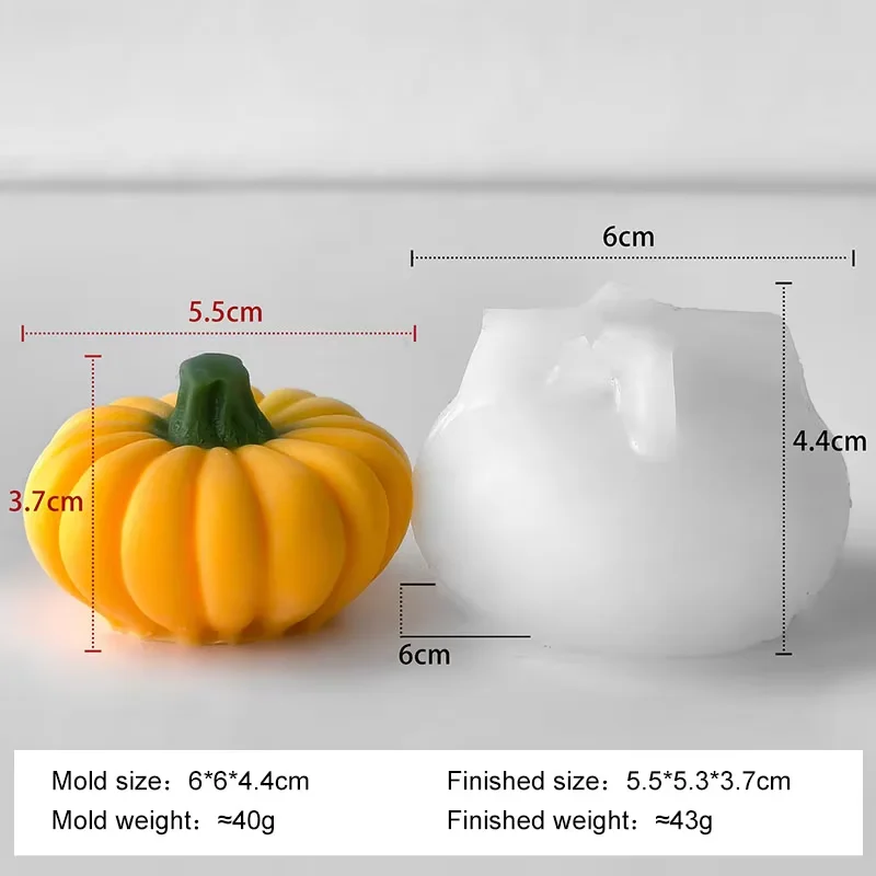 Halloween Mini-Geister-Kürbis Silikonform - 3D Stapelbare Kerzenform für DIY Seife, Harz, Gips & Heimdekoration