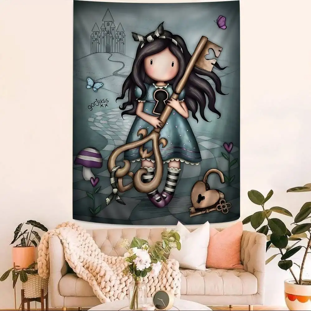 Cartoon Gorjusses S-Santoro DIY Wall Tapestry for Living Room Home Dorm Decor Wall Art Decor
