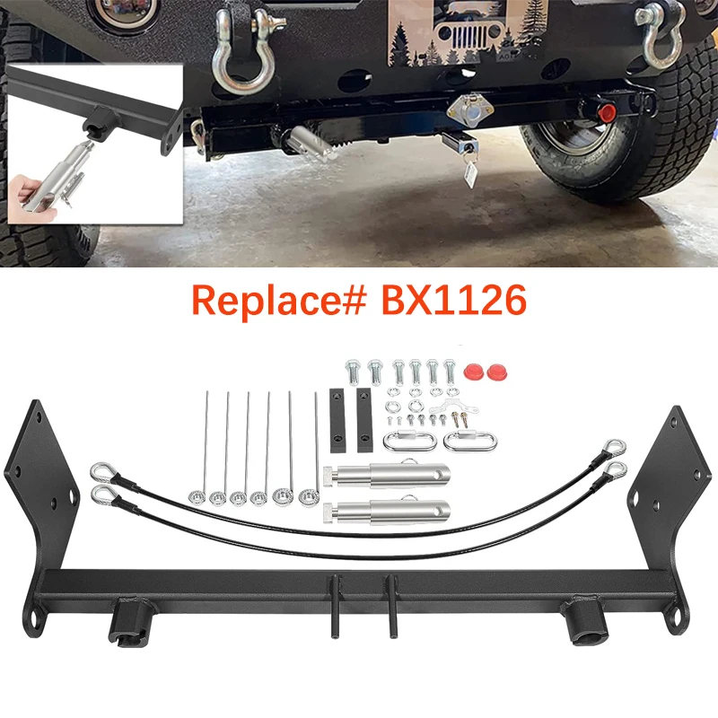 

Tow Bar Base Plate Tow Bar Bracket Fit for 2007-2018 Wrangler JK JKU All Models W/Standard Bumper Replace# BX1126