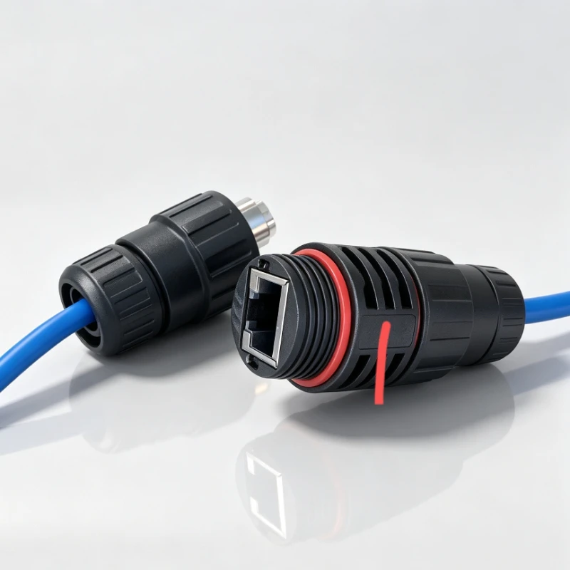 M20 RJ45 Waterproof Networ Connector  Panel Splitter Ethernet Cable IP68 Extender Ethernet Fiber Male and Female Plug Socket
