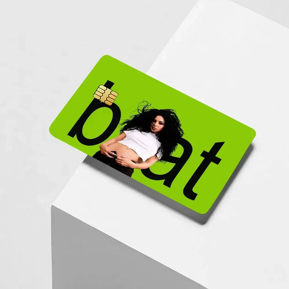 British singer C-Charli XCX Credit Card Decorative Card Stickers Suitable For Bank Cards Metro Transit Anti-scratch Gift 4PCS