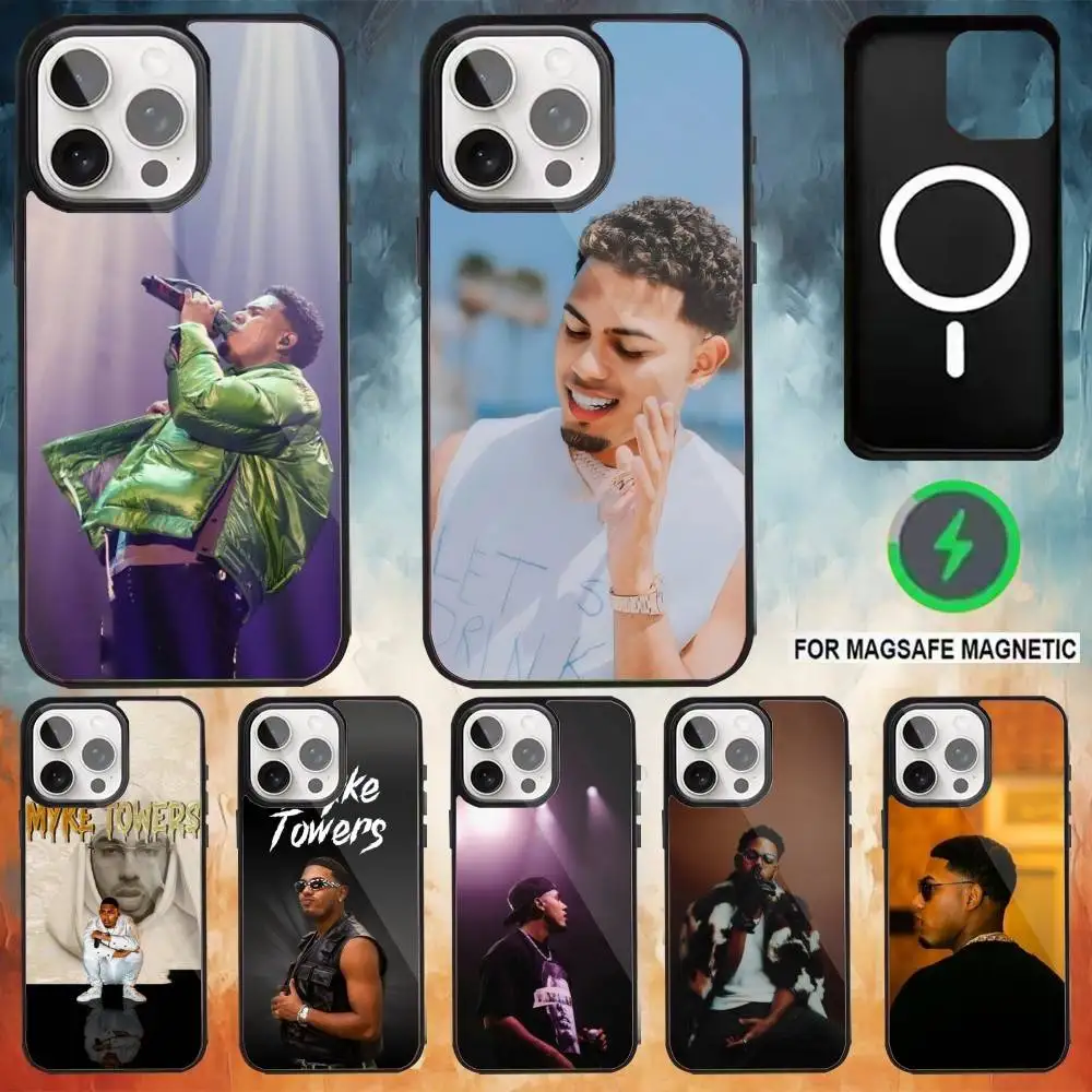 

Rapper M-Myke Towers Phone Case For iPhone17,16,15,14,13,12,11 Plus,Pro Max Magnetic For Magsafe Wireless Charging