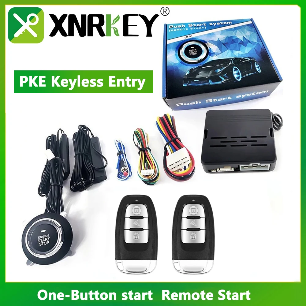 XRNKEY Remote Control Engine Start Car Alarm Keyless Entry System With Autostart Push StartStop Button Central Locking Automatio