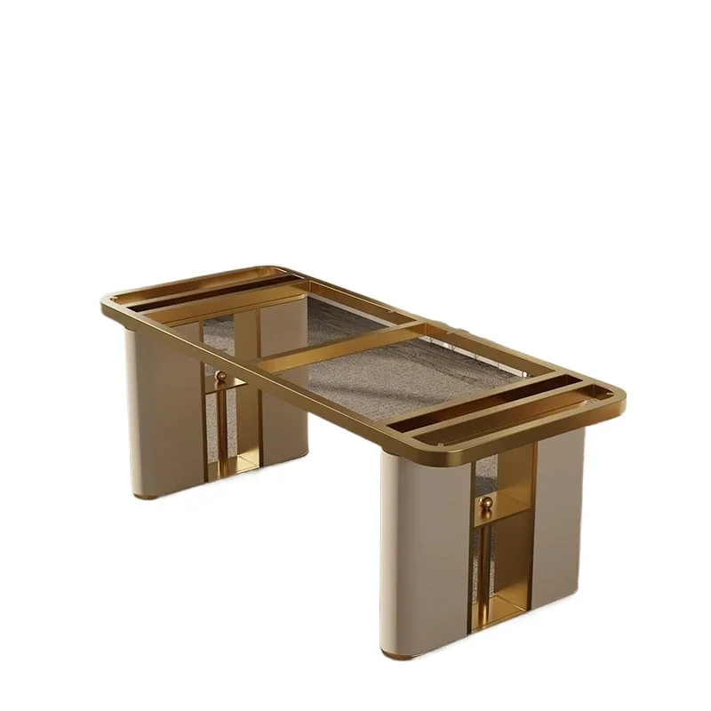 

Light luxury marble slate table foot high-grade wrought iron table leg bracket