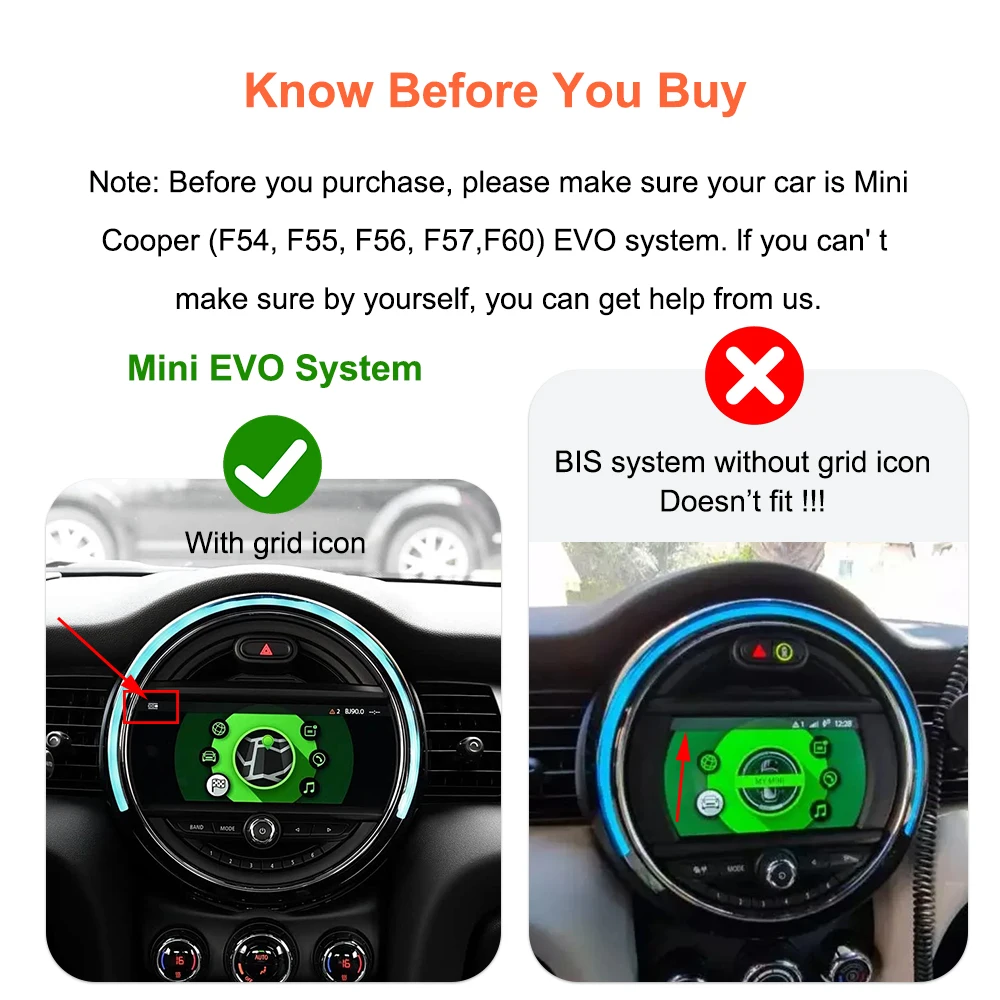 Bonroad Wireless Carplay Android Auto Interface Retrofit Kits For BMW EVO System Mini Cooper F54 F55 F56 F57 F60 2017-2020 Autolink Airplay Smart Module Box