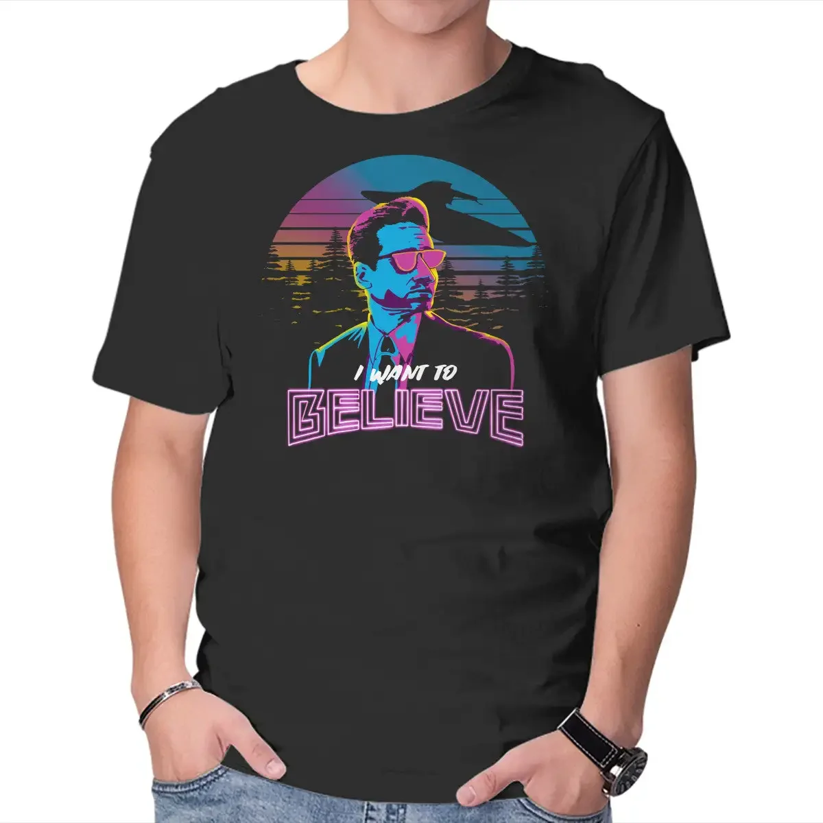 Mulder Believes Anime Graphic T-shirts for Men Clothing Women Short Sleeve Tees New Arrivals Unisex Summer