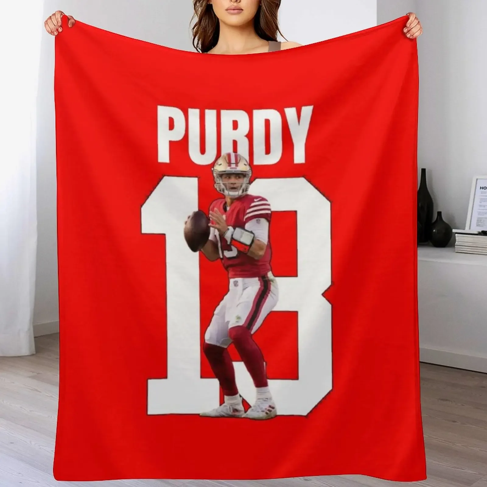 

Brock Purdy Throw Blanket Softest Sofa Quilt Blankets