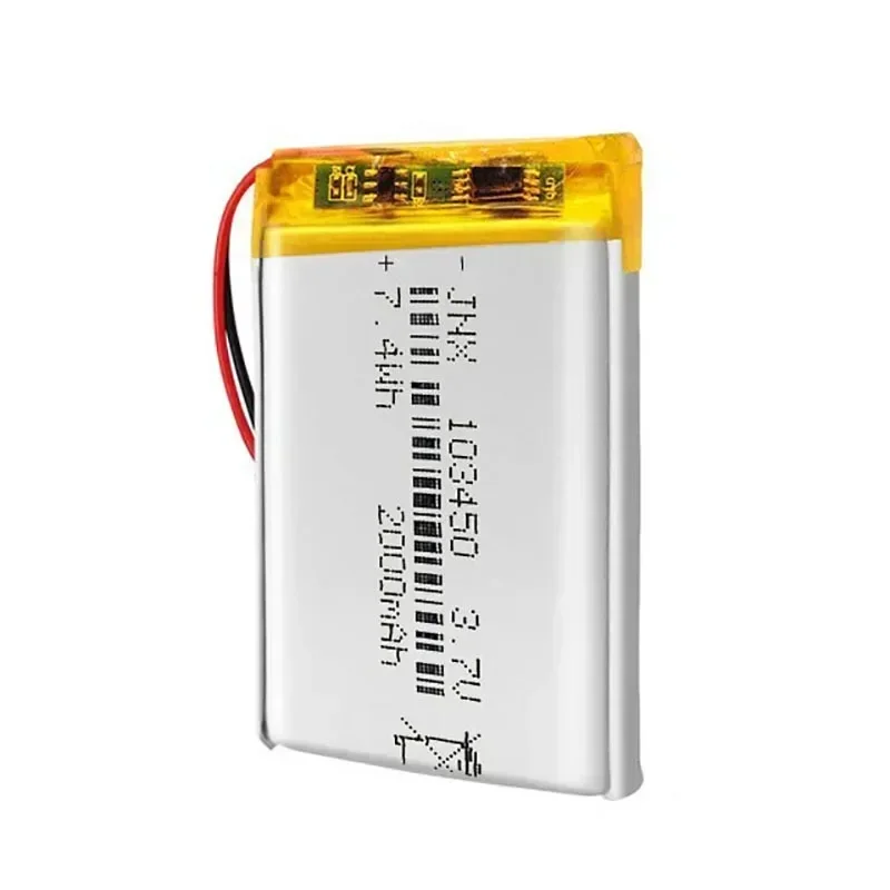 103450 3.7V 1800mAh2000mAhLithium Polymer Rechargeable Battery Jst PH for Camera GPS Navigator MP5Bluetooth Headset аккумулятор