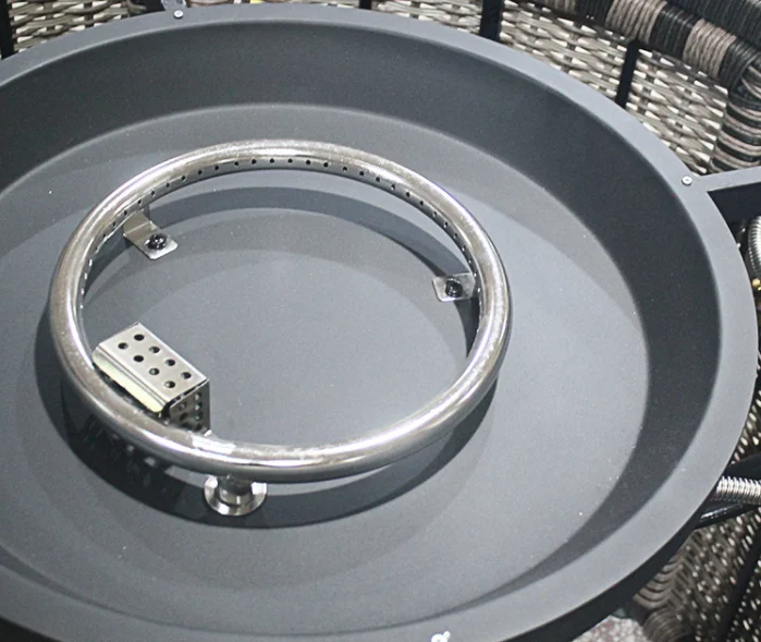 19 Inch 304SS Gas Brazier Kit | Round Stove System with Ignition Assembly for Camping & Patio