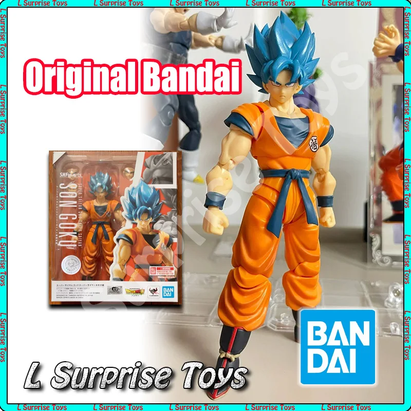 

In Stock Original Bandai Dragon Ball Z S.H.Figuarts Super Saiyan God Goku Super Saiyan Blue Goku Anime Action Figure Model Toys
