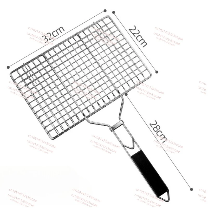 304 stainless steel grilled fish clip outdoor grilled fish splint net barbecue vegetable grill net tool supplies