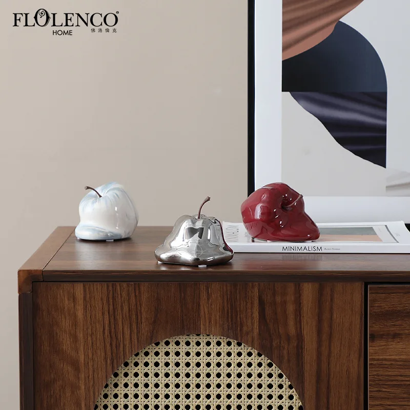 

Nordic Abstract and Quirky Apple Ceramic Model Decorative Items for The Living Room and Sideboard Ornaments Gifts Crafts Home