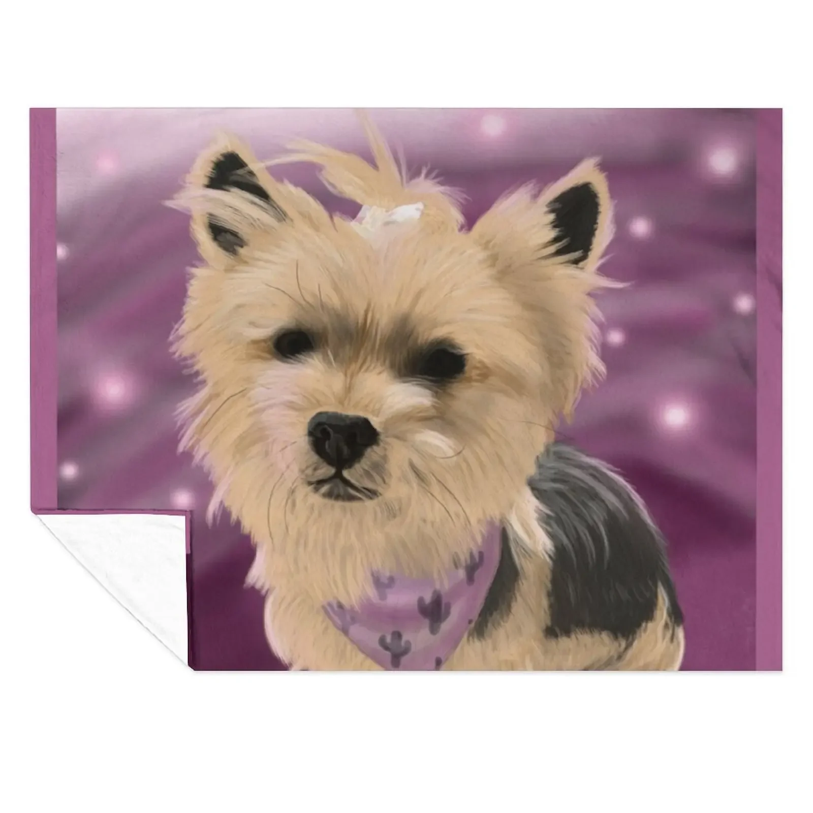 

Daisy the Yorkshire Throw Blanket anime Flannels Loose Sofas Blankets